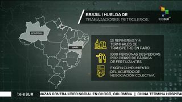 Brasil: sigue huelga de trabajadores petroleros en 10 estados