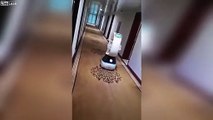 Ce robot délivre les repas en quarantaine du Coronavirus dans cet hotel en Chine