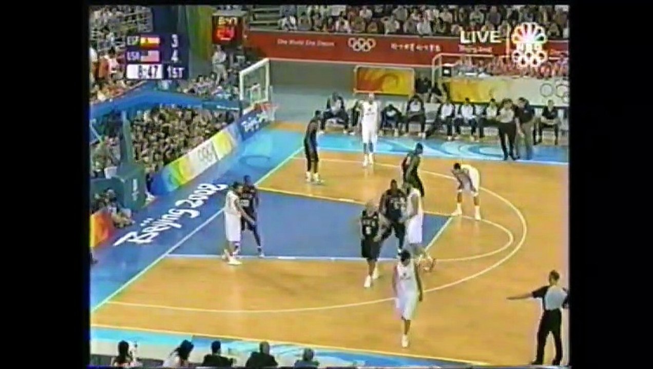 Usa Vs Spain Finals 08 Men S Olympic Basketball 1st Quarter Video Dailymotion