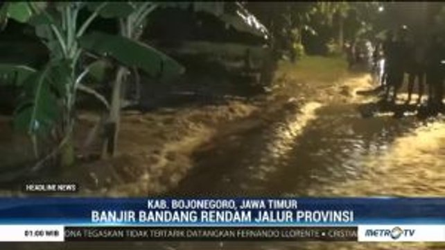 Jalan Provinsi Bojonegoro-Nganjuk Terendam Banjir Bandang