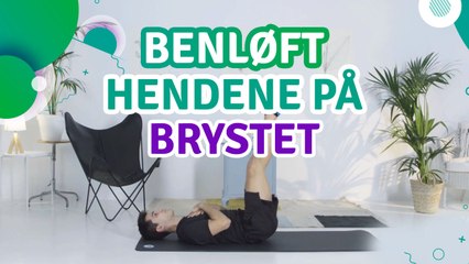 Benløft, hendene på brystet - Trenings Glede