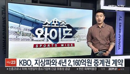 [프로야구] KBO, 지상파와 4년 2,160억원 중계권 계약