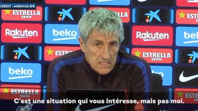 Quique Setién s’agace de la polémique Messi-Abidal