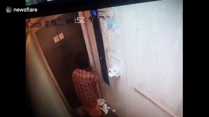 Man in south China arrested after deliberately applying spit onto lift's buttons