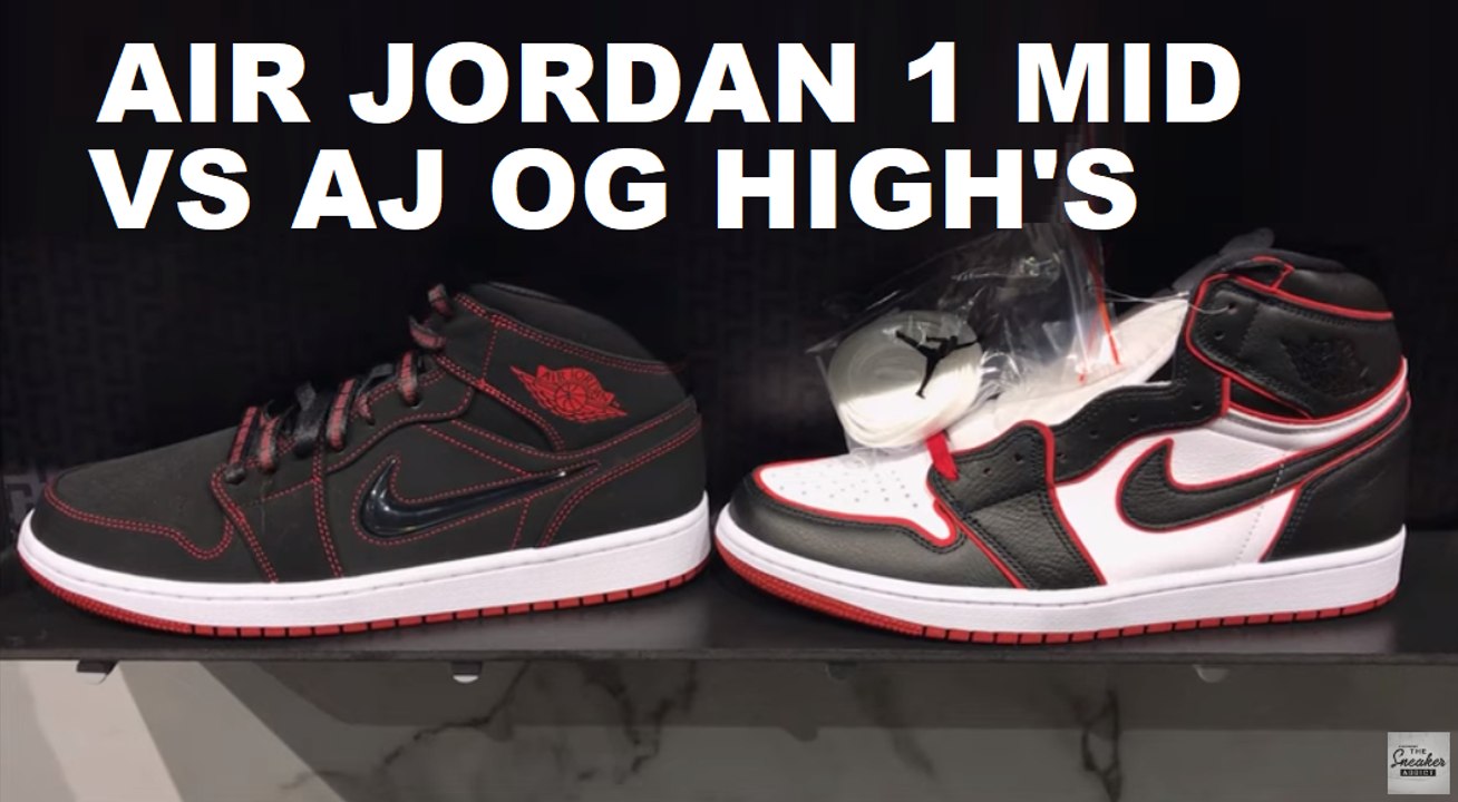 the difference between mid and high jordan 1