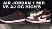 Air Jordan 1 Fearless Bloodline Mid Retro Sneaker Review VS OG High Shoes