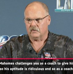 Mahomes' aptitude is 'ridiculous' - Reid on his star quarterback