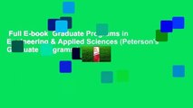 Full E-book  Graduate Programs in Engineering & Applied Sciences (Peterson's Graduate Programs in