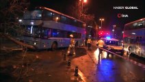 Kartal'da feci kaza: Halk otobüsü durağa daldı!