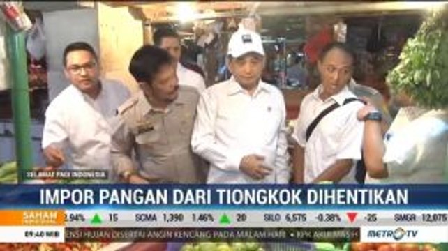 Impor Pangan dari Tiongkok Dihentikan