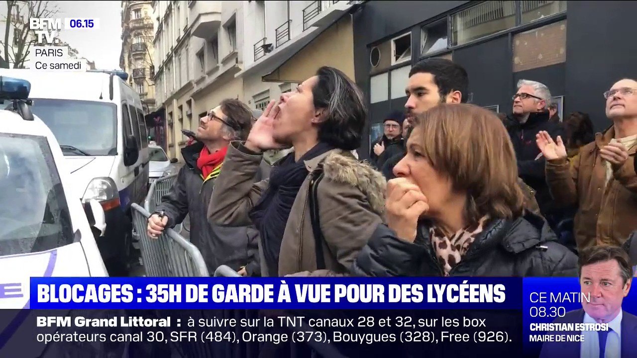Blocage d'un lycée à Paris: 35h de garde à vue pour quatre lycéens