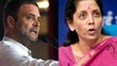 Rahul gandhi asks Nirmala Sitharaman not to be afraid | Congress | BJP | Oneindia kannada
