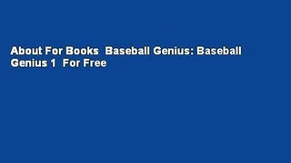 About For Books  Baseball Genius: Baseball Genius 1  For Free