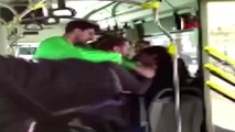 Bursa otobüs şoförü üzeri kirli çocuğu otobüsten indirip tepki gösteren yolcuyu darp etti