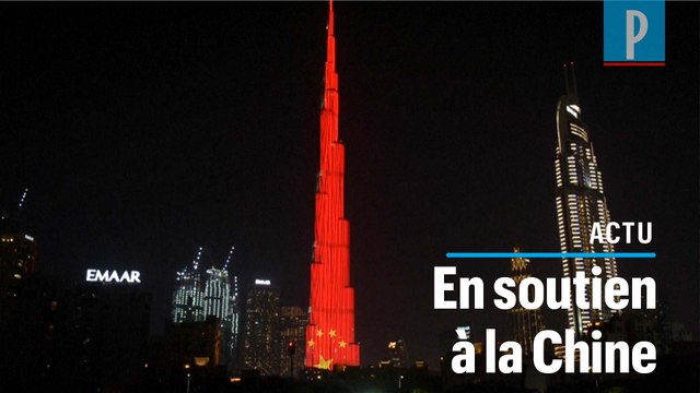 Coronavirus : la plus haute tour du monde passe aux couleurs de la Chine