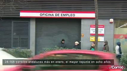 28.156 parados andaluces más en enero, el mayor repunte en ocho años