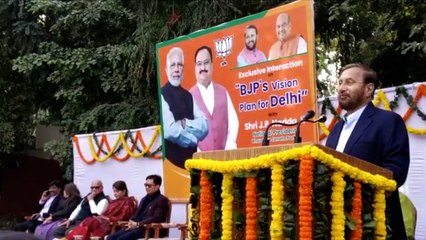 BJP's Javadekar in Delhi Poll Campaign