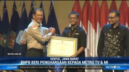 Metro TV dan Media Indonesia Raih Penghargaan dari BNPB
