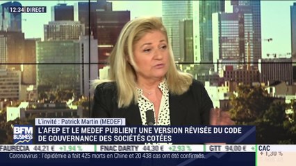 Patrick Martin (Medef France) : L'Afep et le Medef publient une version révisée du code de gouvernance des sociétés cotées - 04/02