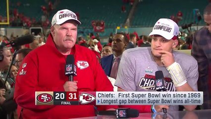 Andy Reid on Super Bowl LIV Win, -I'm going to get the biggest cheeseburger you've ever seen- - Dailymotion