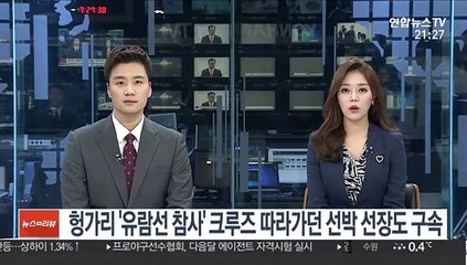 헝가리 '유람선 참사' 낸 크루즈 따라가던 선박 선장도 구속
