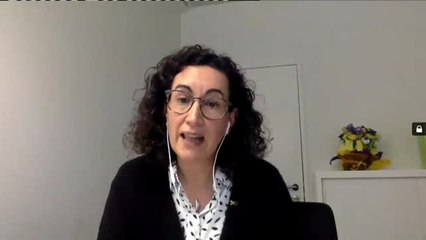 Marta Rovira reaparece en el Parlament en videoconferencia desde Suiza