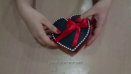 Heart Shaped Gift Box | How to make heart shape gift box for Valentines Day | Handmade Gift box for GF/BF | Valentines Day special gift for him or her