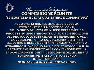 Roma - Audizione Buscema su Convenzione per la salvaguardia dei diritti dell’uomo (04.02.20)