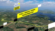 Tour de France 2021 - Grand Départ : Parcours 2ème étape / 3D route stage 2