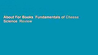 About For Books  Fundamentals of Cheese Science  Review