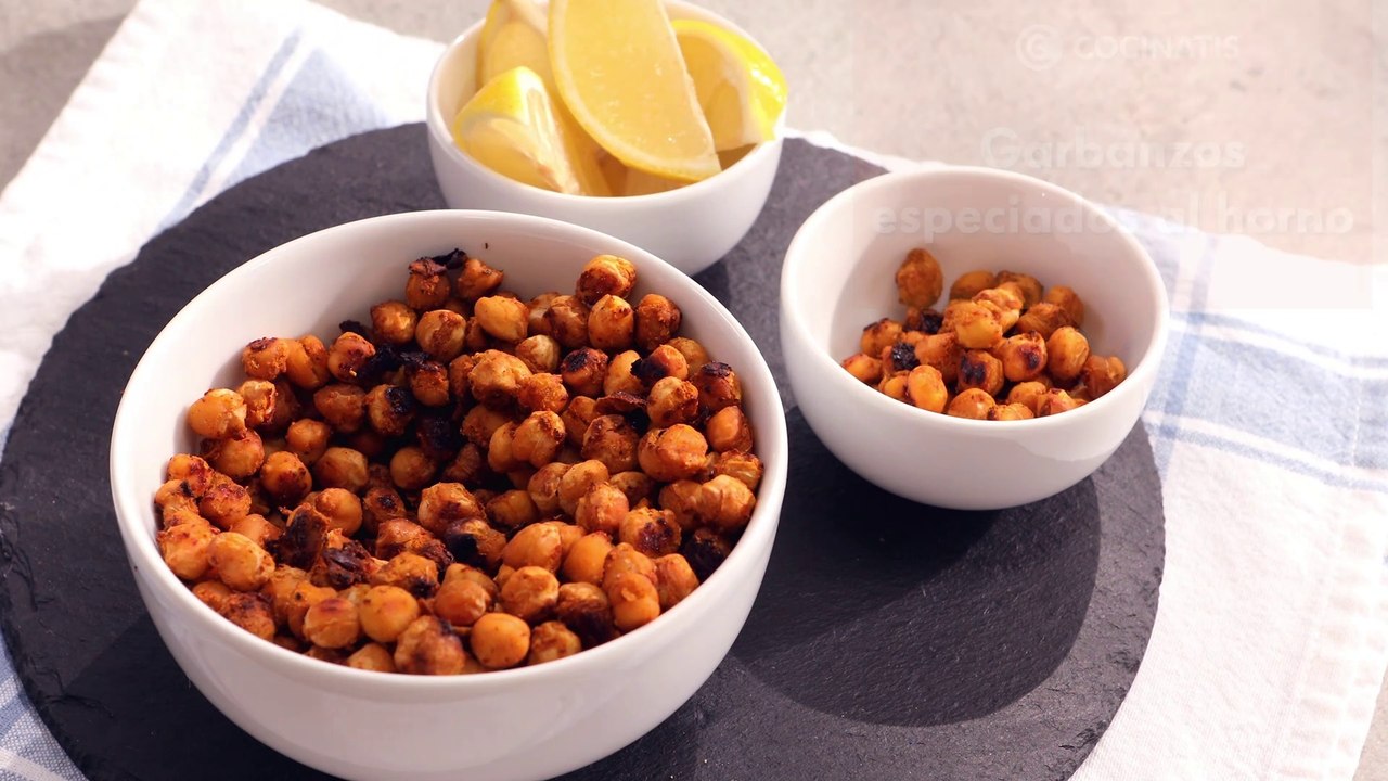 Garbanzos especiados al horno - Cocinatis