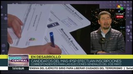 Bolivia: inscripción oficial del binomio presidencial del MAS ante TSE