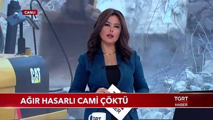 Ağır Hasarlı Cami Çöktü