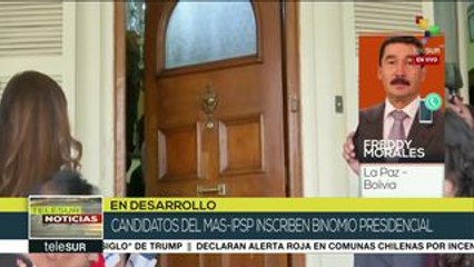 Bolivia: candidatos del MAS inscriben binomio presidencial