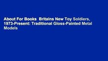 About For Books  Britains New Toy Soldiers, 1973-Present: Traditional Gloss-Painted Metal Models