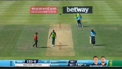 Denly makes highest ODI score to carry England