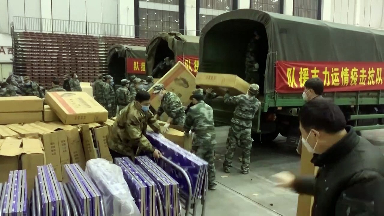 Provisorisches Krankenhaus in Wuhan hat 1000 Betten