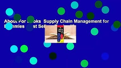 About For Books  Supply Chain Management for Dummies  Best Sellers Rank : #2