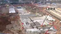 Wuhan coronavirus- Timelapse of the construction of a new hospital in China