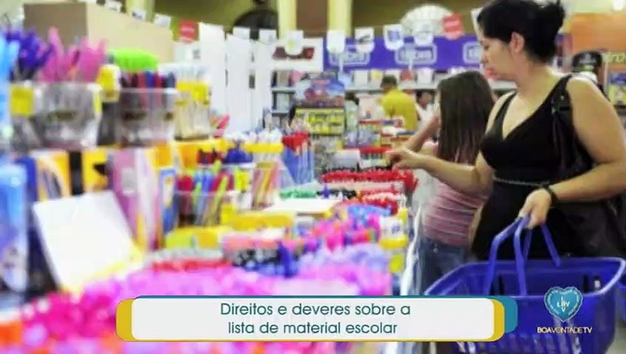 Direitos e deveres sobre a lista de material escolar