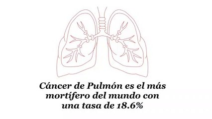 Cáncer de Pulmón es el más mortífero del mundo con una tasa de 18.6%