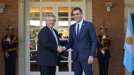 Sánchez recibe al presidente de Argentina en la Moncloa