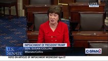 In 'not guilty' vote Susan Collins recalls her acquittal of Clinton -- though she believed GOP proved their case