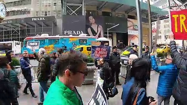 NYC protesters rally against Trump's State of the Union speech outside Trump Tower