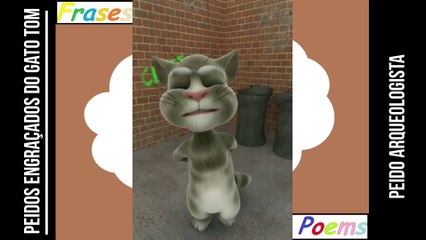 Peidos engraçados do gato tom: Peido arqueologista, o seu mau cheiro vem de um buraco! [Frases e Poemas]