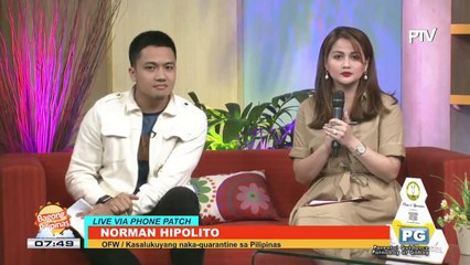 OFW mula sa China, kasalukuyang nasa Pilipinas para sa kanyang self-quarantine