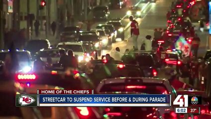 Watch Full - KC Streetcar to shut down for Chiefs' Super Bowl Champions Parade