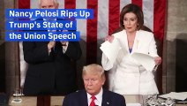 Nancy Pelosi Rips Up Trump's State of the Union Speech