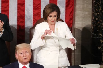 Nancy Pelosi Rips Up Trump's State of the Union Speech