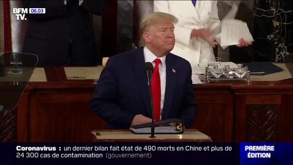 Nancy Pelosi déchire le discours de Donald Trump sur l'état de l'union